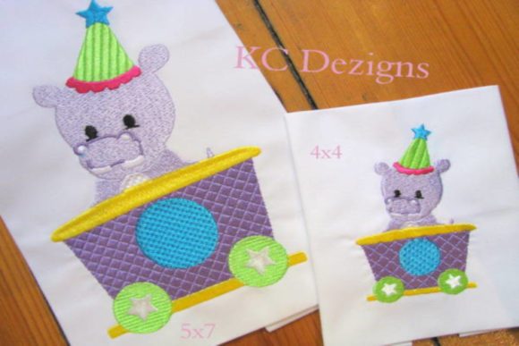 Review: Hippo Sitting in Train Embroidery Design