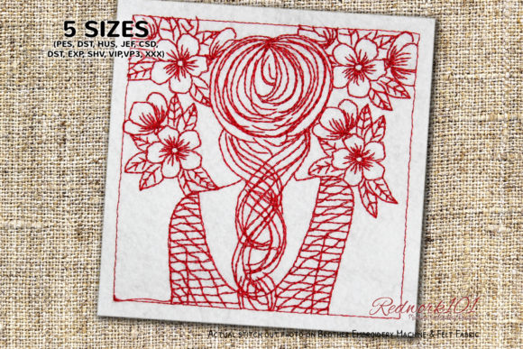 Reviewing Girl in Flower Frame Bluework