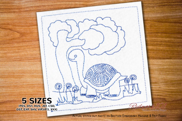 Reviewing Walking Cartoon Turtle Redwork for Holiday Sales