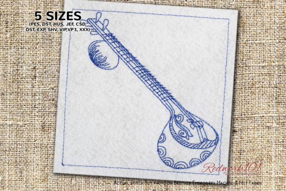 Sitar Stringed Instrument Embroidery Review